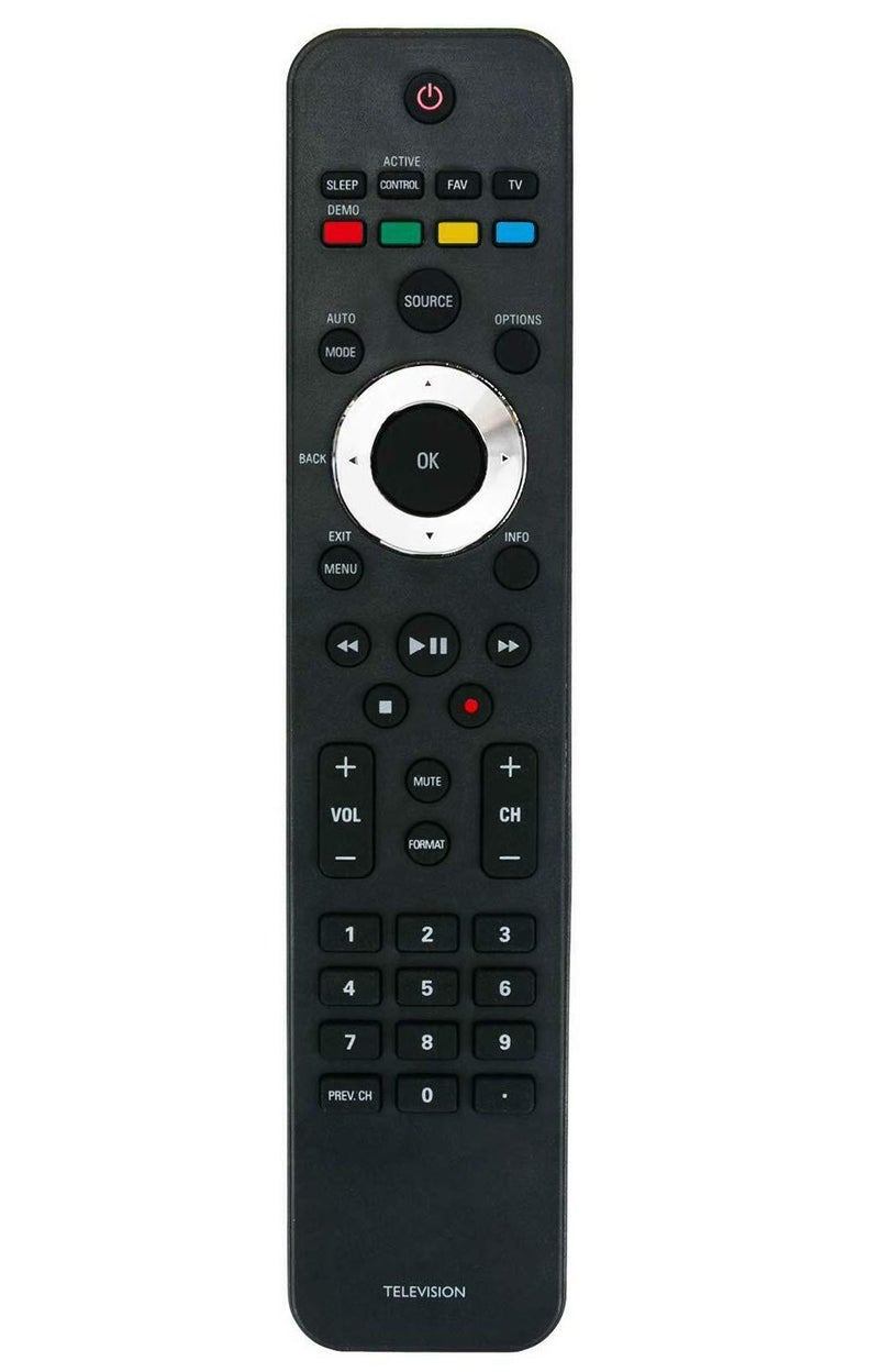 PERFASCIN URMT42JHG003 312124005780 Replace Remote Control for Philips TVs 32PFL7704D 42PFL6704D 47PFL7704D 52PFL6704D 52PFL7704D 55PFL7705D/F7 55PFL5706/F7 55PFL5705DV/F7 - Image 1